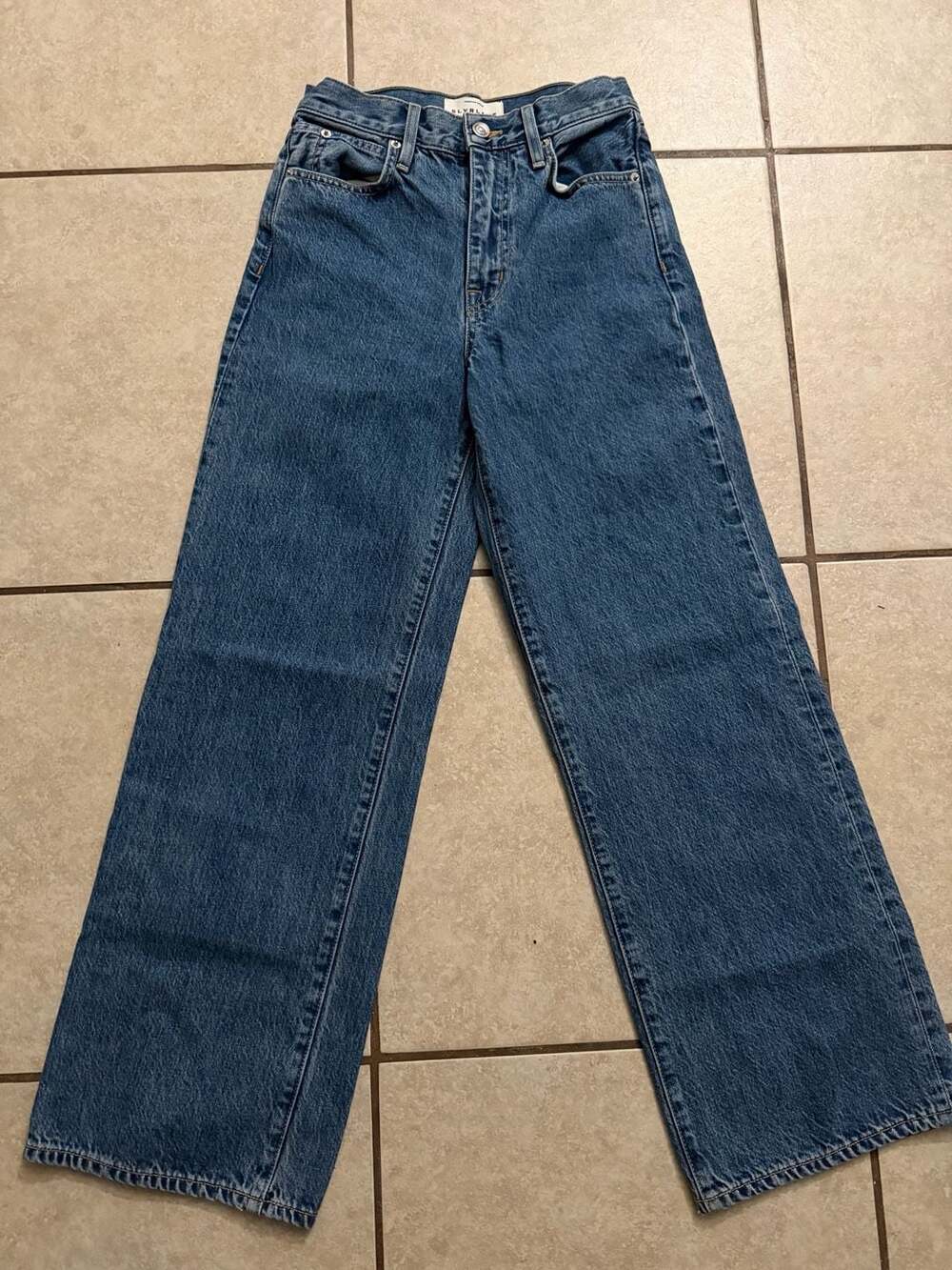 Slvrlake High Rise Wide Leg Jeans Size 25 Blue Denim